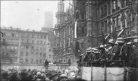 SA members in Nuremberg during the Beer Hall Putsch.