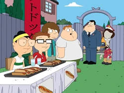 Toshi (left) at a Contest