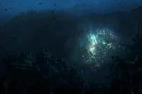 An image with Jack looking down on Rapture from the Bioshock launch trailer