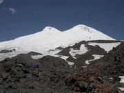 Mount Elbrus with its two summits