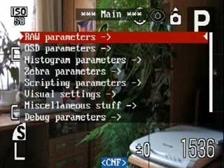 Main menu