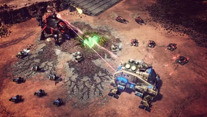 GDI and Nod Offense Crawlers fight over tiberium