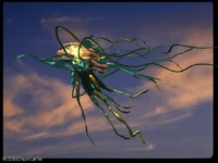 A gliding Tiberium floater.