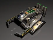 GDI's standard harvester are armed with machine guns