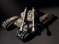 A mammoth tank, circa 2046.