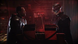 Rebel Nod leader Marcion confronted by Kane