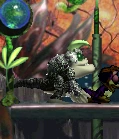 A young warpworlder male with a female Kawari Norn