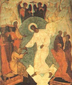 Representação da ressurreição de Jesus Cristo, fundamento do Cristianismo narrado nos evangelhos