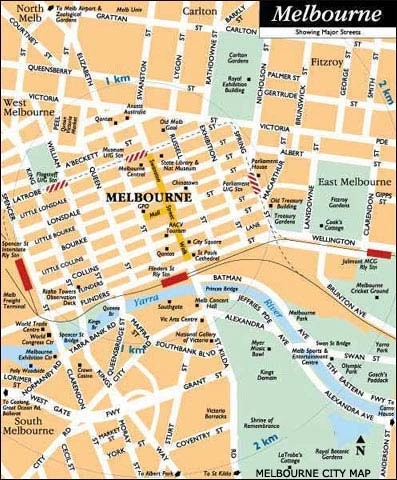 Melbourne City Map