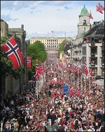 Citizens of Royal Scandinavia rally in support of HM King Olaf's decision for war, at his residence in Fagernes, on Feb. 21.