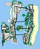 Karte von Vice City, 1986