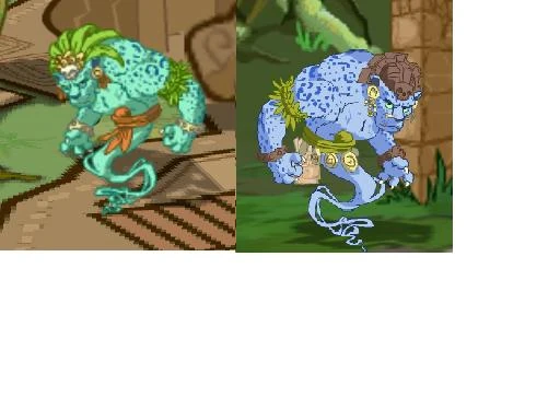 green genie (left) and blue genie (right) for those colour blind