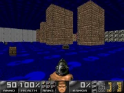 Vanilla Doom rendering of apparently intentional tutti-frutti columns in MAP01 of R.WAD from Maximum Doom