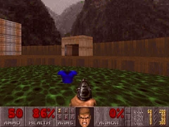 A nukage pool in Doom E1M1