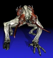 A Maggot from Doom 3, about to perform a leap attack