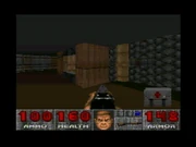 A screenshot from the SNES version of Doom
