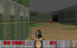 Slime trail in E1M1 of Doom