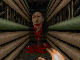 John Romero's head on a stick