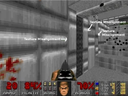 Example of misaligned wall textures