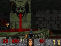 GSTFONT animated wall in E4M5: They Will Repent.