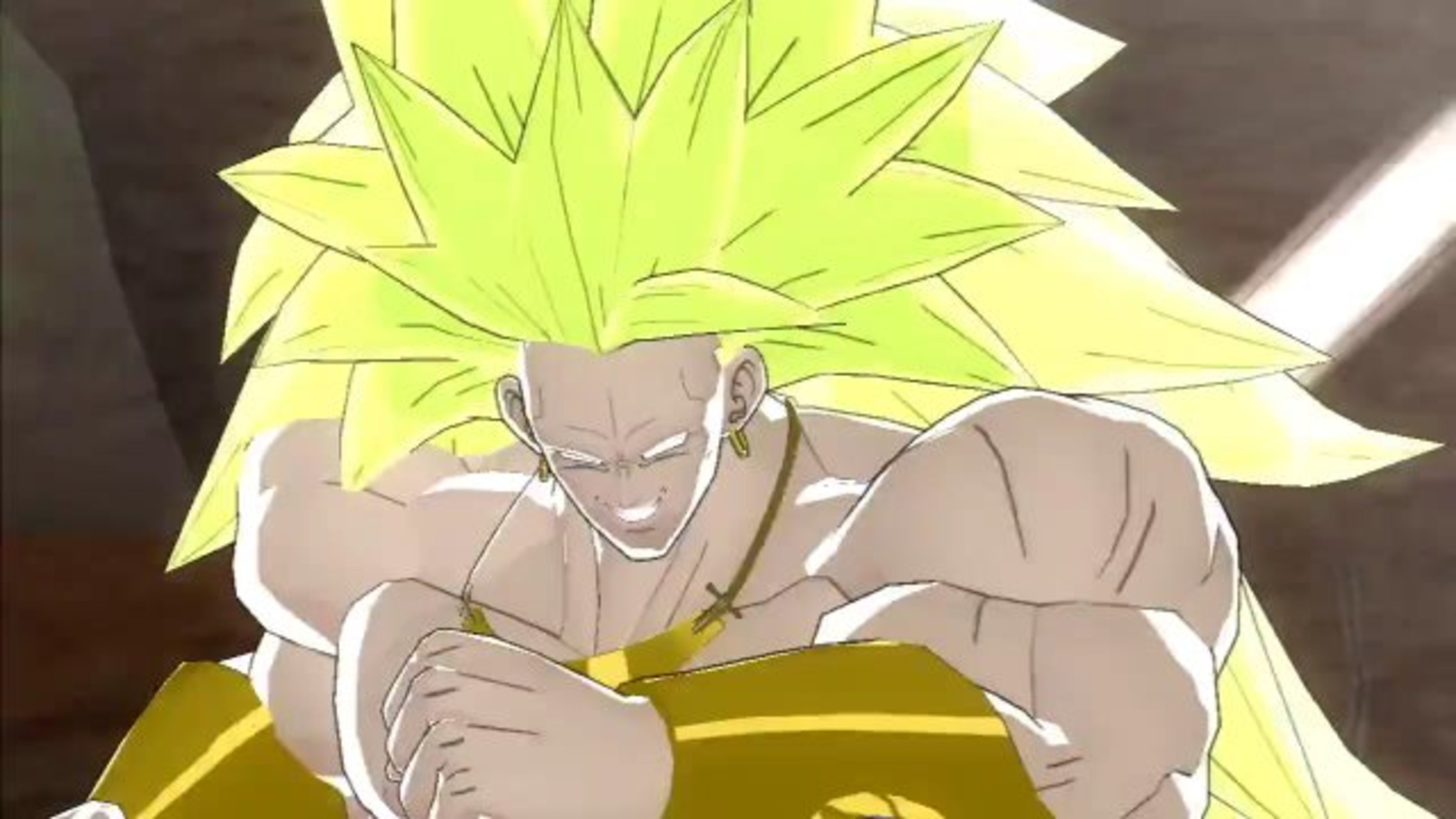 He is the lengendary 1st super saiyan. Super saiyan 3 broly ( in game not