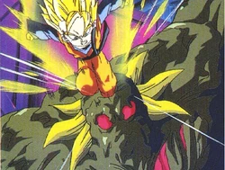 Goten attacking Bio Broly