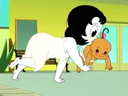 Toot and her baby.