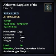 Abhorrent Legplates of the Exalted