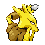 Imagen posterior de Alakazam en la tercera generación