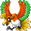 Imagen de Ho-Oh en Pokémon Rojo Fuego y Verde Hoja