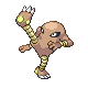 Imagen de Hitmonlee macho en Pokémon Diamante y Perla