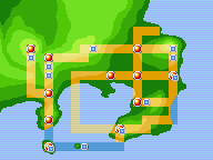 Localización de la ruta 4 en Kanto
