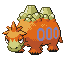 Imagen de Camerupt en Pokémon Rojo Fuego y Verde Hoja