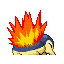 Imagen posterior de Cyndaquil en la tercera generación