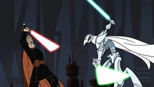 Dooku espadea con Grievous.