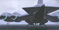 El Crucero diplomático de Naboo aterrizando en Coruscant