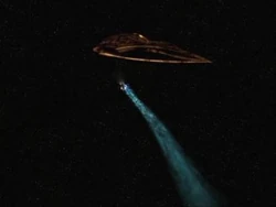 Cesium fuel leaks from a Peacekeeper Marauder as it approaches Moya.