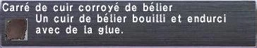 Carré de cuir corroyé de bélier