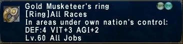 Gold Musketeer's Ring