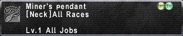Miner's Pendant