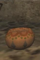 An earthen flowerpot