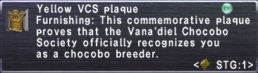 Yellow VCS Plaque
