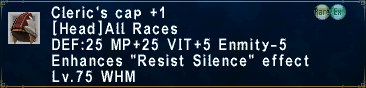 Cleric's Cap +1