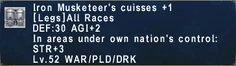 Iron Musketeer's cuisses +1