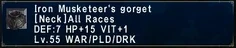 Iron Musketeer's gorget