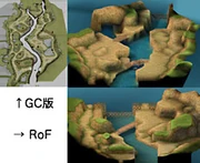 Image comparing the location from the two games.