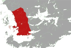 Map of Faerûn highlighting West Faerûn