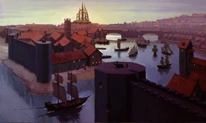 Mulmaster, City of Danger  as illustrated by Anne stokes.