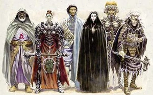 Clerics of Mystra, Bane, Selûne, Shar, Torm and Talos