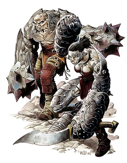 A pair of half-golems